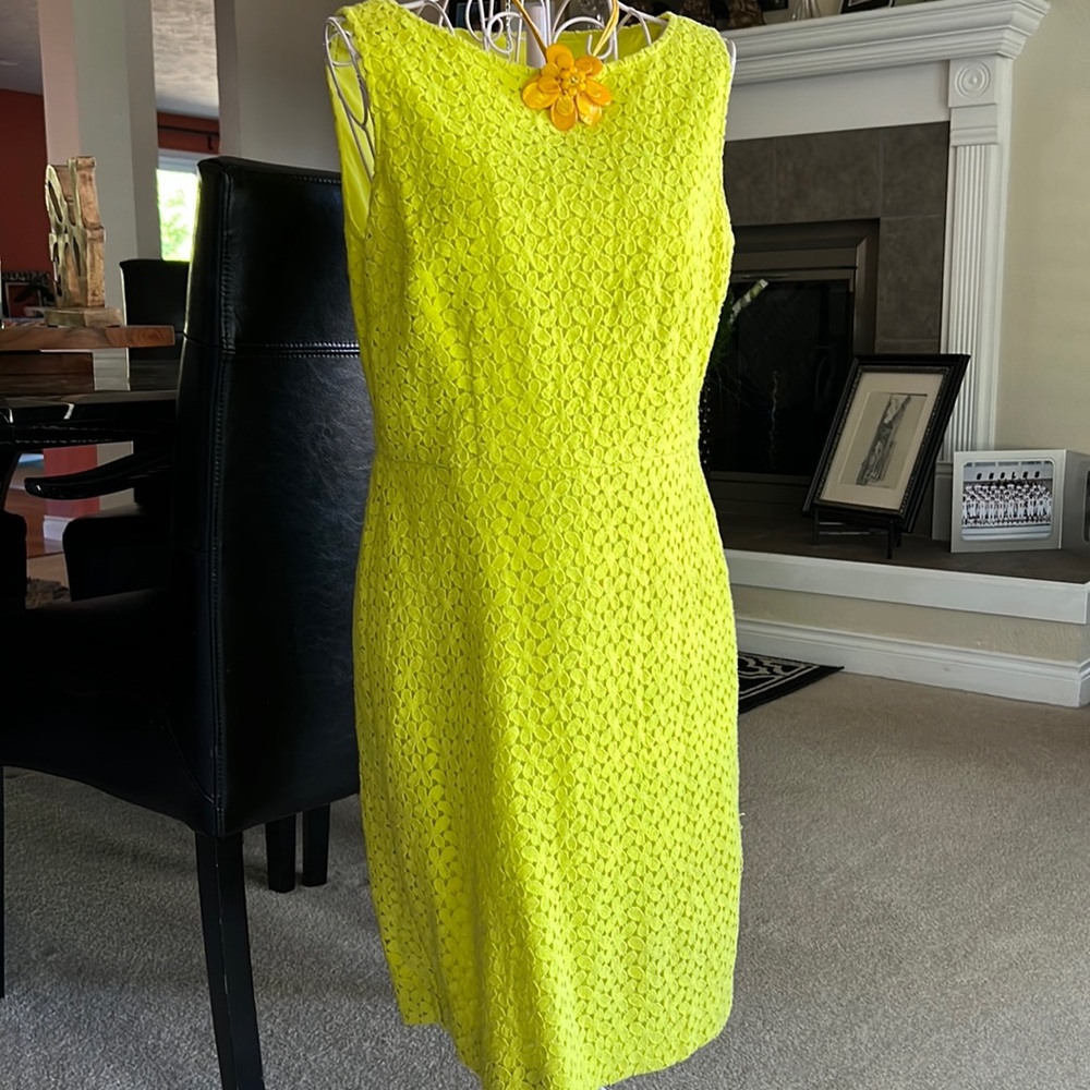 Ann Taylor bright yellow dress Size 4